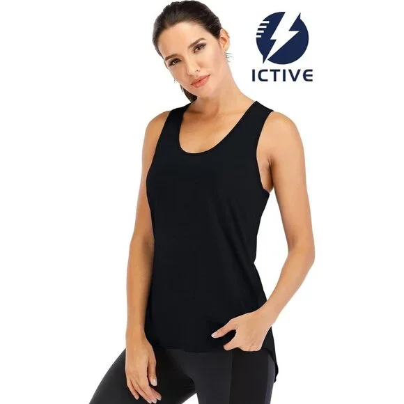 Women’s Backless Yoga Tank Top Loose Fit Workout Sleeveless Exercise - Picture 2 of 2